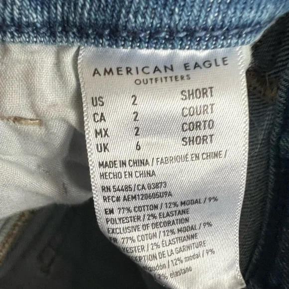 American Eagle Outfitters Ripped Blue Skinny Jeans - Picture 4 of 4